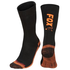 Fox ponožky collection black orange thermolite long sock - 40-43